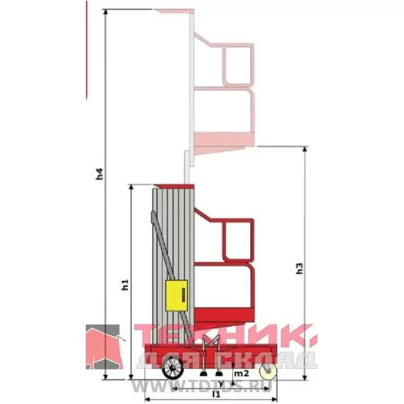 LEMA LM WPAM-1B-080 AC 130 кг 8 м Несамоходный сетевой телескопический подъемник в Москве, Грузоподъемность: 130 кг, Высота подъема, м.: 8 м, Тип питания: сетевые (AC) купить по выгодной цене 100kwatt.ru