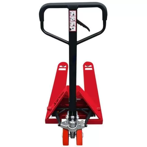 PROLIFT АС35 (R) 3500 кг Тележка гидравлическая (полиуретан, красная) в Москве, Грузоподъемность: 3.5 тонны (3500 кг), Материал покрытия колес: с полиуретановыми колесами, Цвет тележки: красный купить по выгодной цене 100kwatt.ru