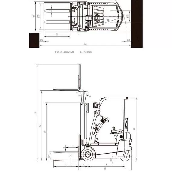 OXLIFT CPDS10-XD2 Li-Ion 1 т 3 м Электропогрузчик вилочный в Москве купить по выгодной цене 100kwatt.ru