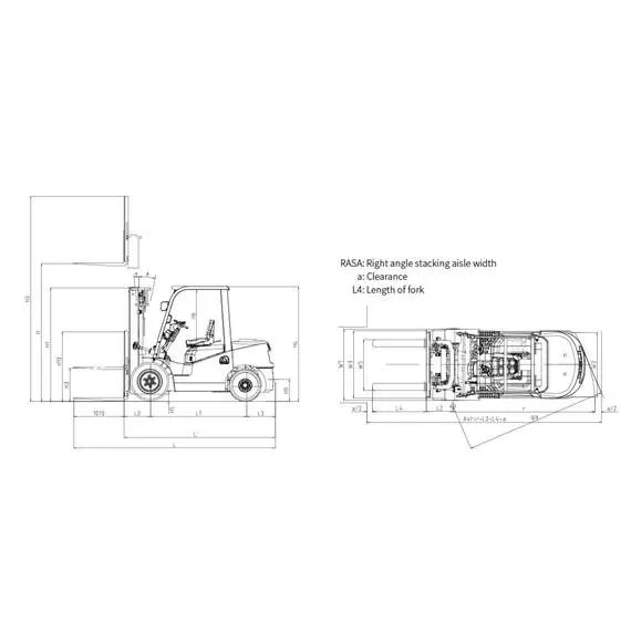 GROS-HELI CPQD20-RCK2 FFL 2 т 3,3 м Бензиновый погрузчик, двухсекционная мачта со свободным ходом в Москве, Грузоподъемность: 2 тонны (2000 кг), Высота подъема вил, м.: 3.3 м купить по выгодной цене 100kwatt.ru