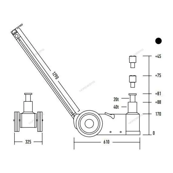 NORDBERG N402 Домкрат пневмогидравлический подкатной в Москве купить по выгодной цене 100kwatt.ru