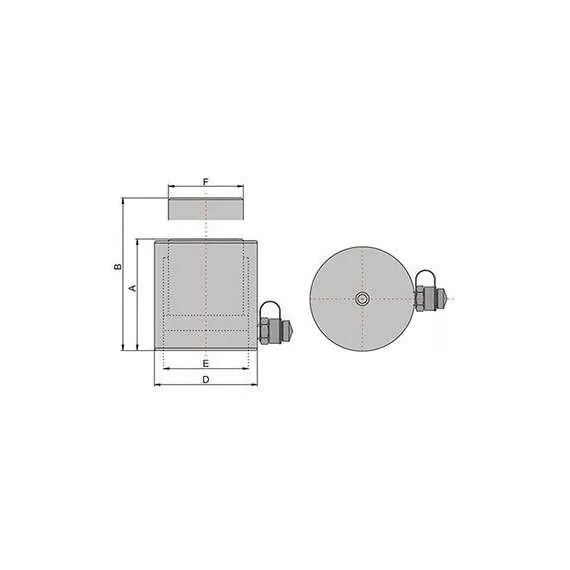 TOR ДГ150П50Г (HHYG-15050LS) Домкрат гидравлический, 150Т, ход штока 50 мм, односторонний, с пружинным возвратом штока, с фиксирующей гайкой арт. 1004740 в Москве купить по выгодной цене 100kwatt.ru