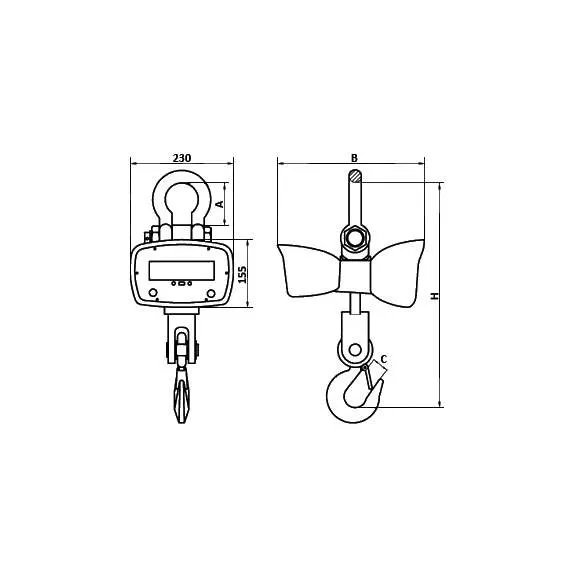 UNIGRAM КВ-15Т с ПДУ180 Крановые весы с индикацией на пульте, с USB-интерфейсом купить по выгодной цене 100kwatt.ru