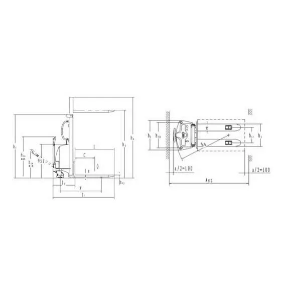 Noblelift SPM 1016 Гидравлический штабелер с электроподъемом в Москве купить по выгодной цене 100kwatt.ru