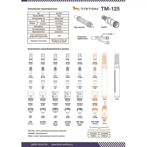 TRITON TM-125 (12 метров) раздельное подключение в Москве купить по выгодной цене 100kwatt.ru