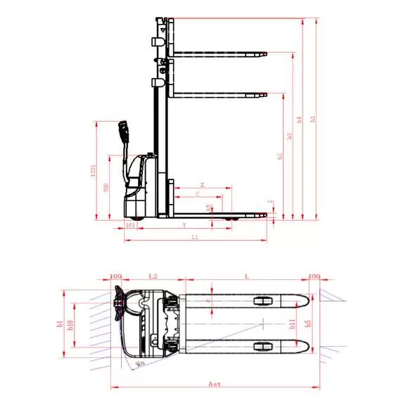 OXLIFT AX 1230H 3000 Мм 1200 Кг Самоходный Штабелер в Москве купить по выгодной цене 100kwatt.ru